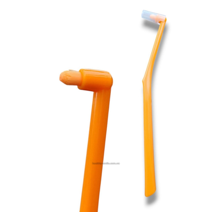 Healthy Smile Tuft Medium 6 мм монопучковая зубная щетка, Оранжевая